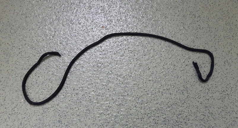 A flooded bathroom caused by a shoelace