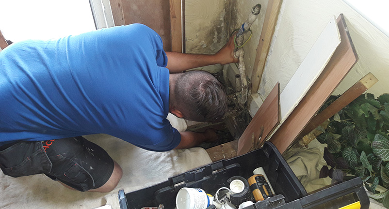 A solution for low water pressure caused by lead pipework